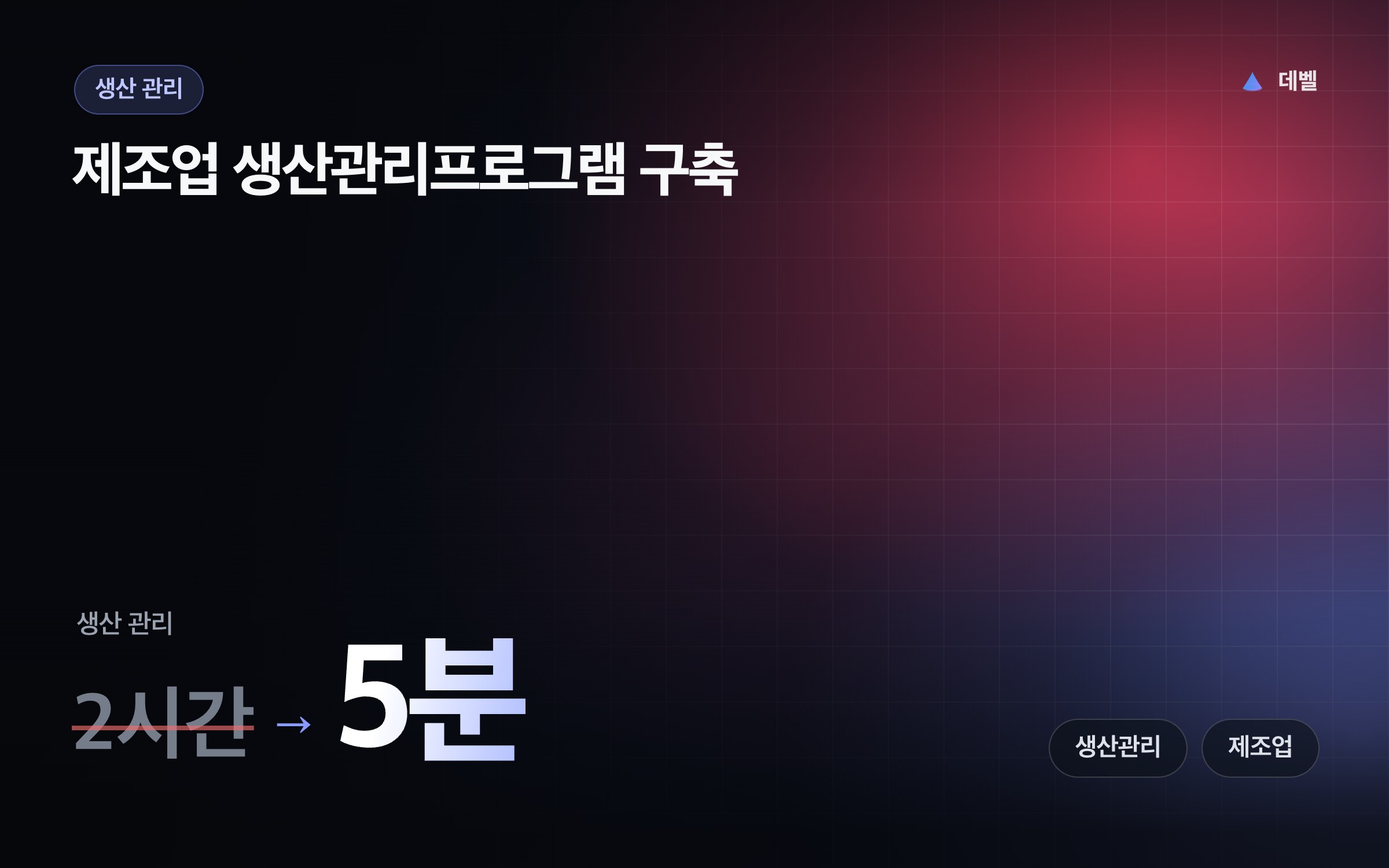 제조업 생산관리프로그램 구축